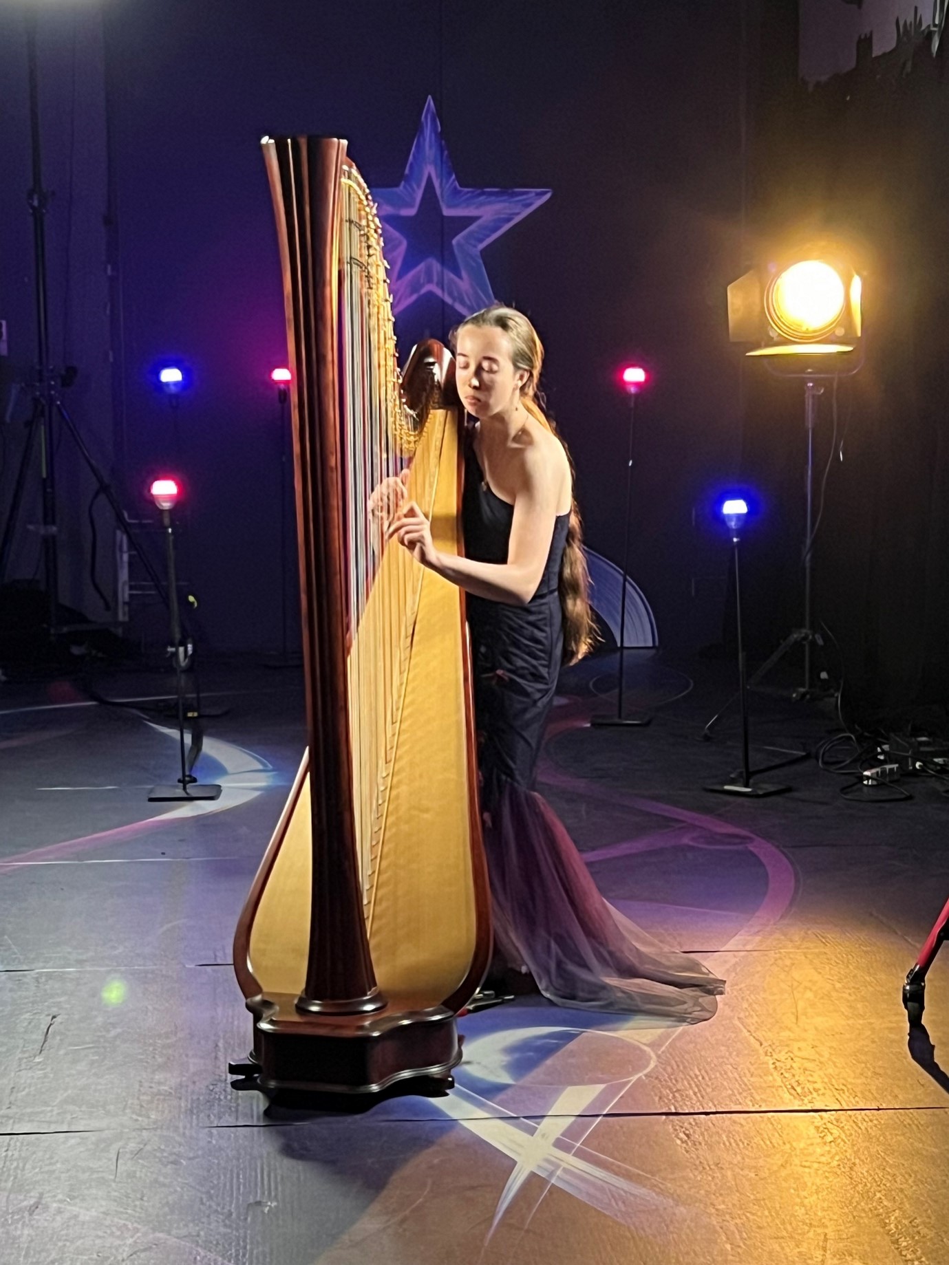 me with my harp